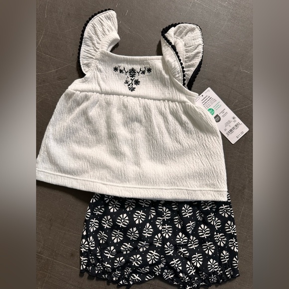 Carter's and Cat n Jack Pink and Blue Matching Sets with Ruffles and Bows - Picture 5 of 7